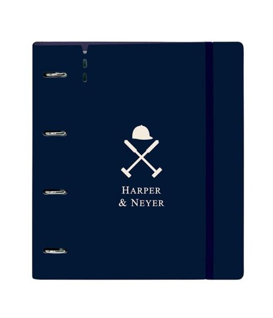 Safta carpeblock anillas 4x35mm c/recambio 100h a4 tapas pp foam c/separadores harper & neyer