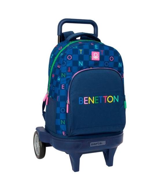 Safta mochila gde. c/ruedas compact evol. ext. benetton damero