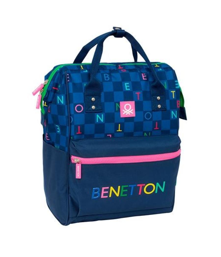 Safta mochila con asas para portatil 13" benetton "damero"