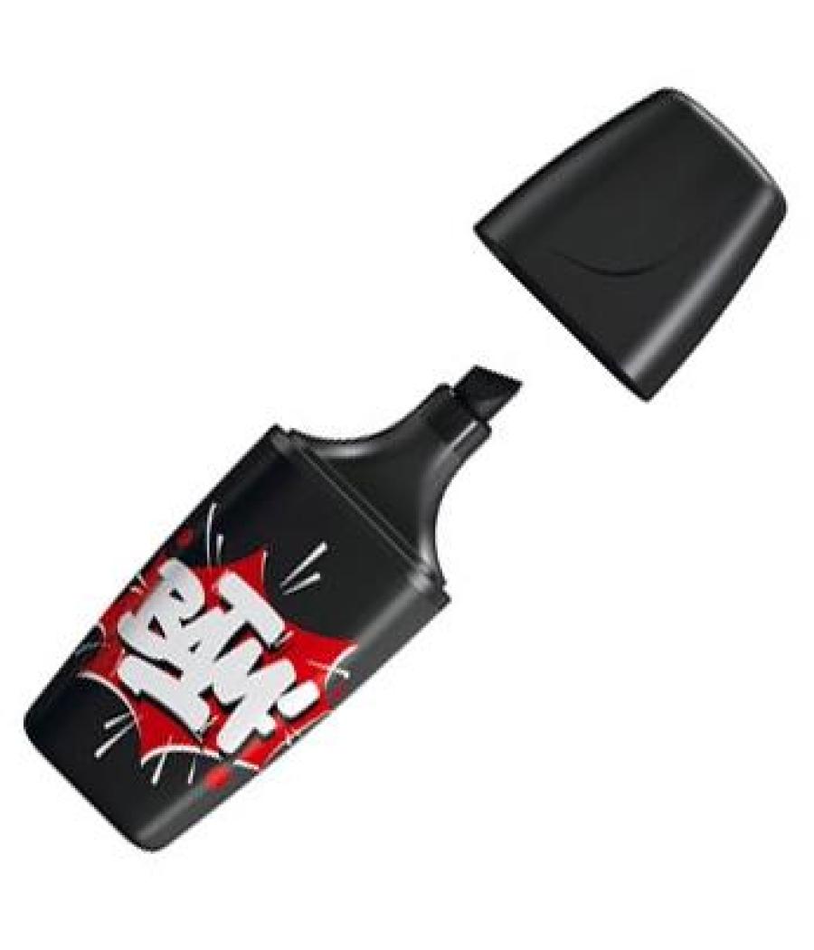 Stabilo marcador fluorescente boss mini "bam" negro caja 10 ud