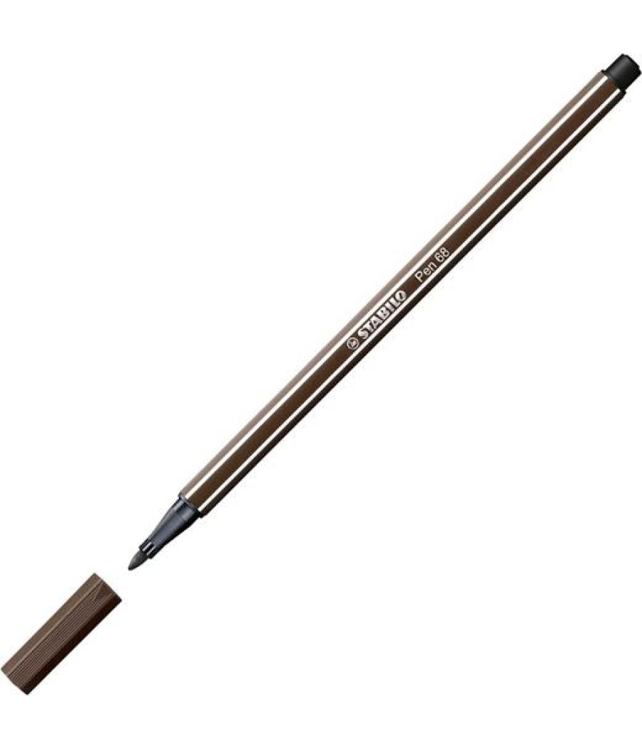 Stabilo rotulador pen 68 ocre caja 10 ud