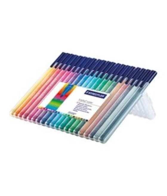 Staedtler rotulador punta de fibra triplus color estuche 20 unidades