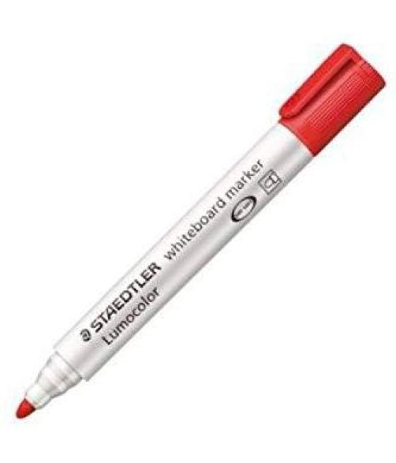 Staedtler rotulador pizarra-blanca lumocolor 351-2 punta redonda rojo