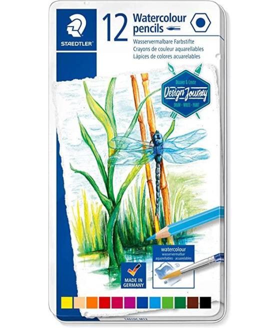 Staedtler lápices de colores desing journey 14610c c/surtidos estuche metal 12 ud