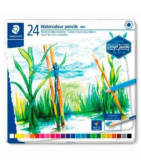 Staedtler lápices de colores desing journey 14610c c/surtidos estuche metal 24 ud