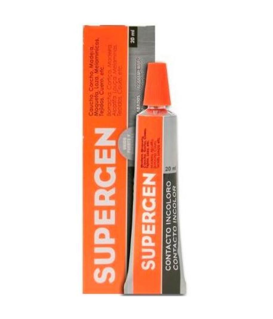 Supergen pegamento de contacto resistente incoloro tubo 20ml en mancheta