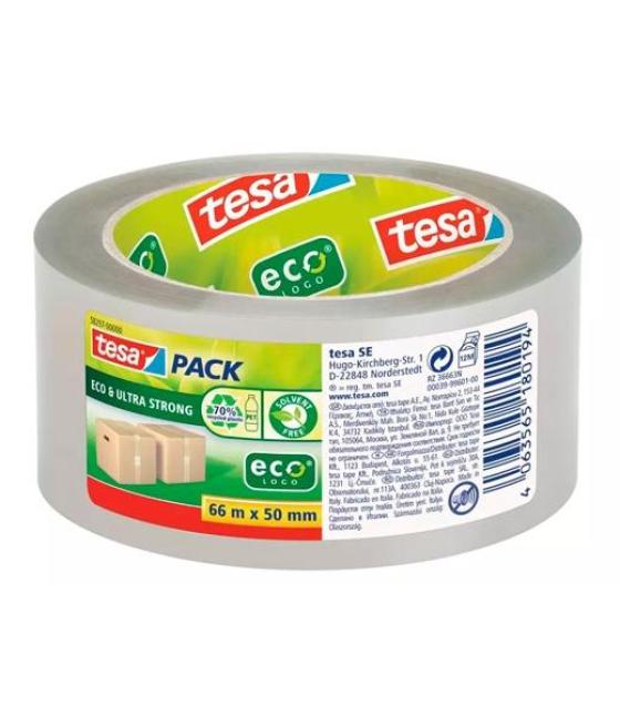Tesa cinta embalaje tesapack eco 50mm x 66m ultrafuerte transparente