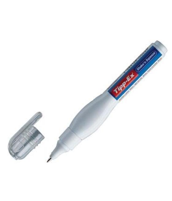 Tipp-ex bolígrafo corrector tipp-ex shake´n squeeze punta metálica caja expositora 10 ud