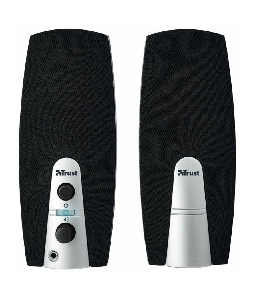 Trust altavoces mila 2.0 5w rms 10w max autoalimentado usb conexion frontal negro
