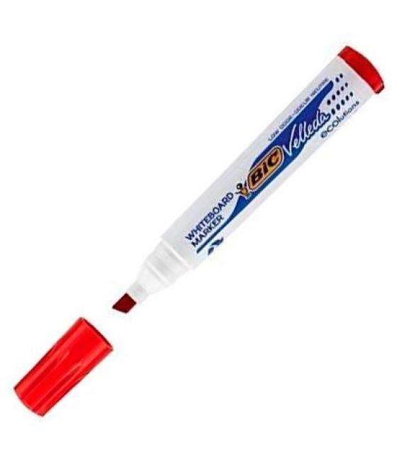 Velleda marcador pizarra blanca ecolutions 1751 punta biselada rojo caja 12 ud
