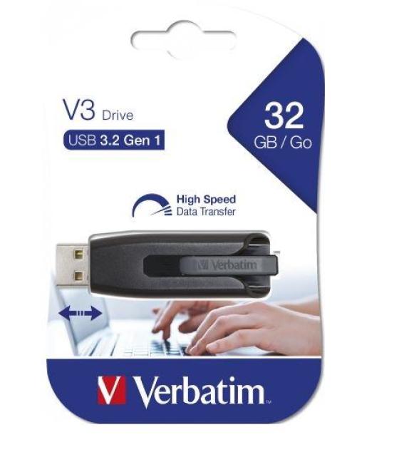 Verbatim pendrive v3 store ´n´ go super speed 32gb retráctil usb 3.2 negro