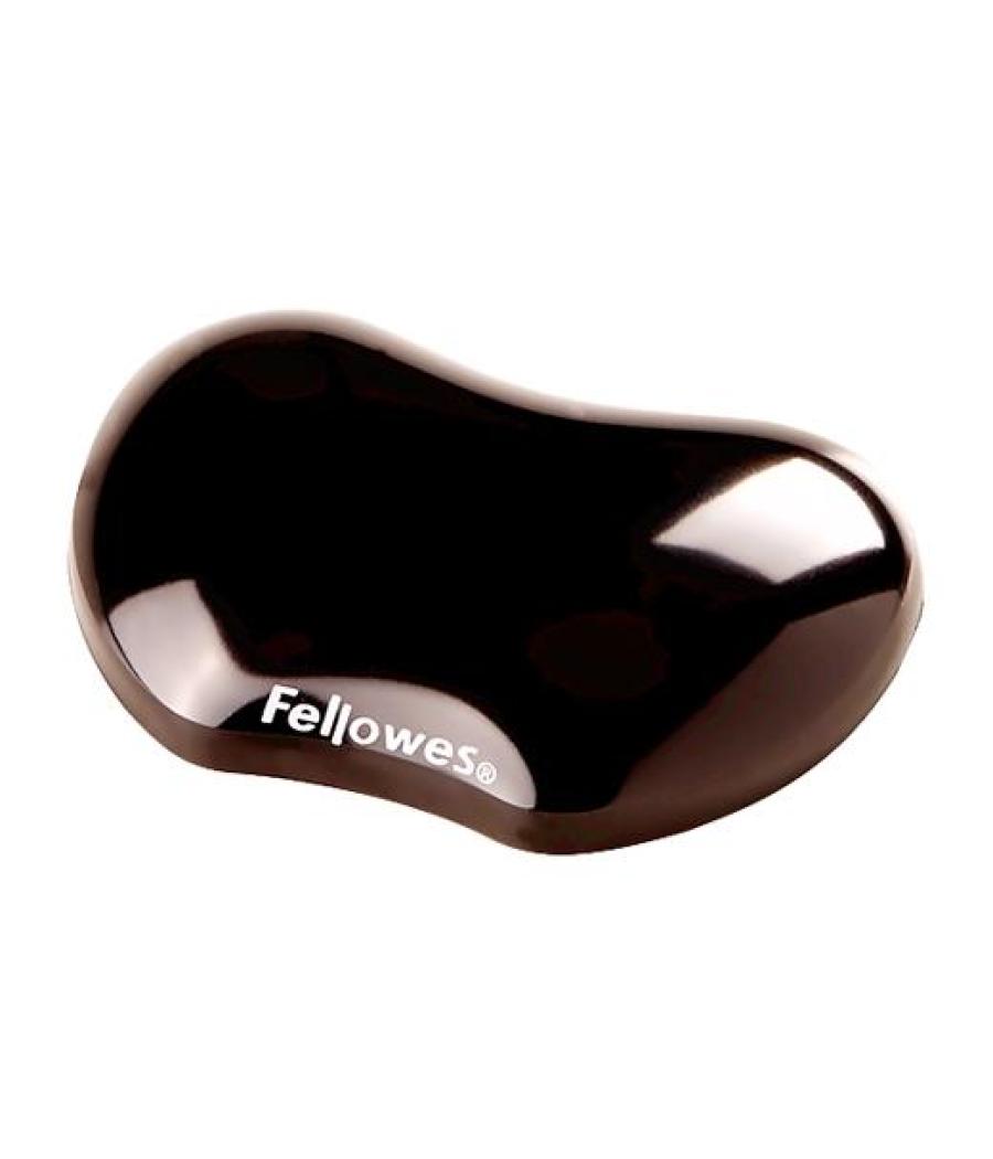 Fellowes reposamuñecas gel flexible crystal negro