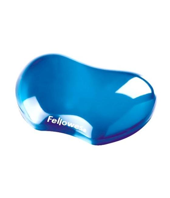 Fellowes reposamuñecas gel flexible crystal azul