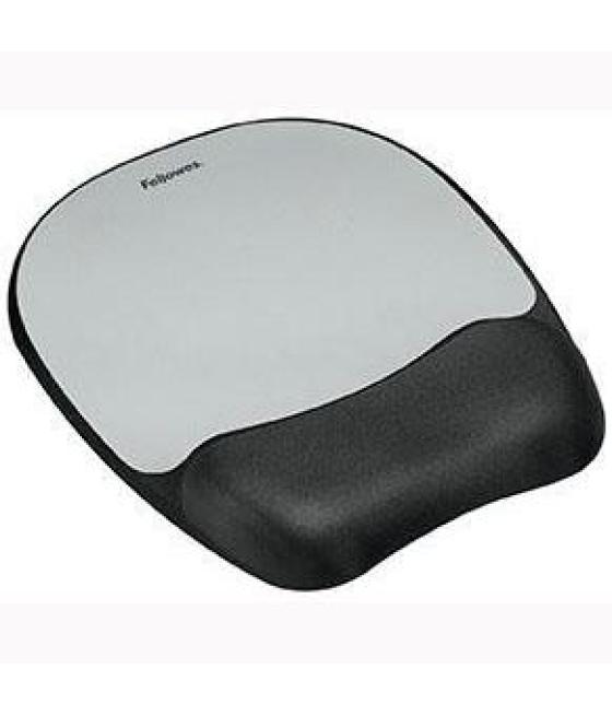 Fellowes alfombrilla con reposamuñecas memory foam plateado
