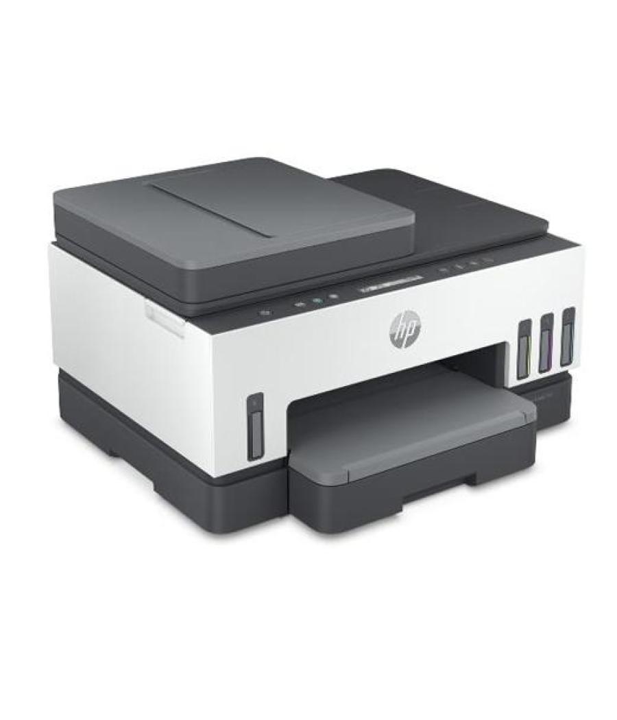 Hp equipo multifuncion inkjet color smart tank 7605 a4 red/wifi 3 en 1 gris/blanco