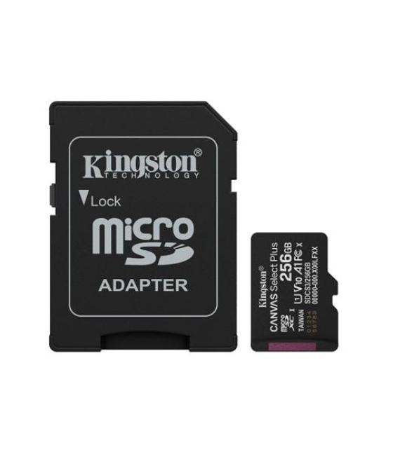 Kingston tarjeta de memoria micro sdxc canvas select plus 256gb c/adaptador