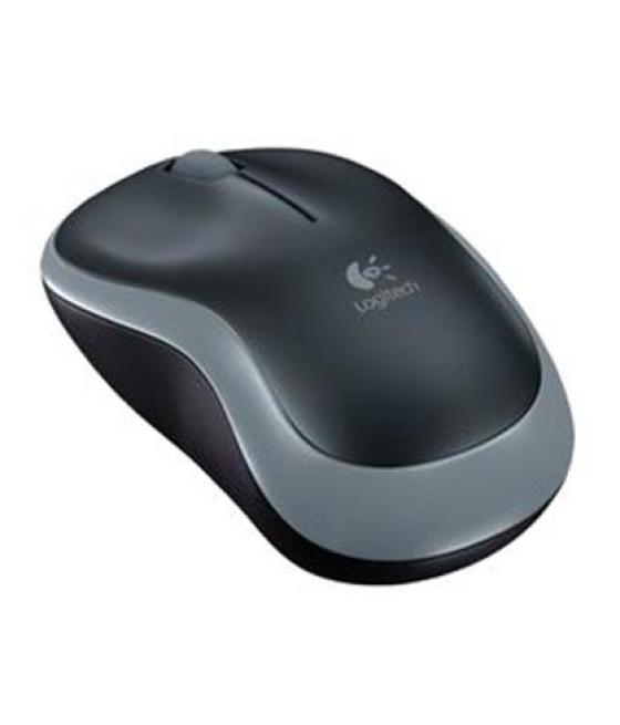 Logitech ratón m185 inalámbrico 1000ppp ambidiestro 3 botones compacto gris