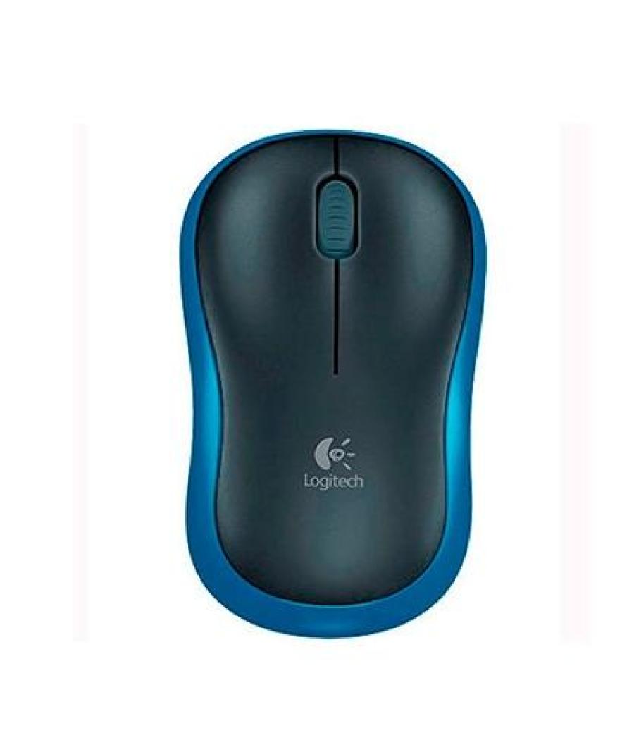 Logitech ratón m185 inalámbrico 1000ppp ambidiestro 3 botones compacto azul