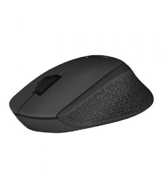 Logitech ratón m280 inalámbrico 1000ppp ergonómico diestro 3 botones negro