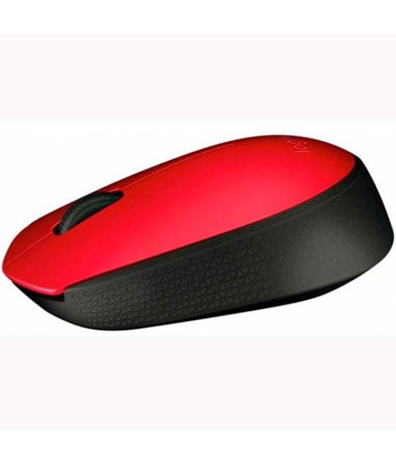 Logitech ratón m171 inalámbrico 1000ppp ambidiestro 2 botones rojo