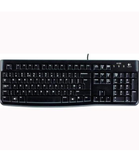 Logitech teclado k120 cable usb qwerty español negro