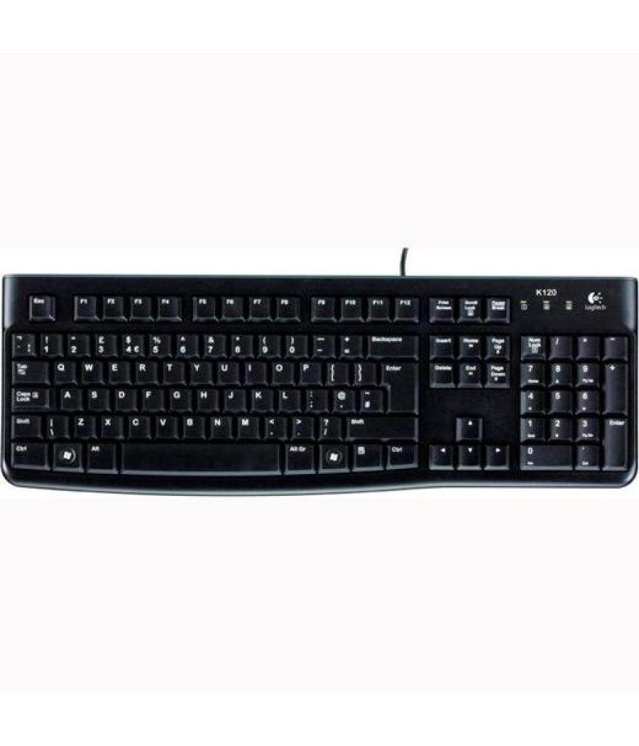 Logitech teclado k120 cable usb qwerty español negro