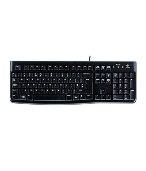 Logitech teclado k120 cable usb qwerty español negro