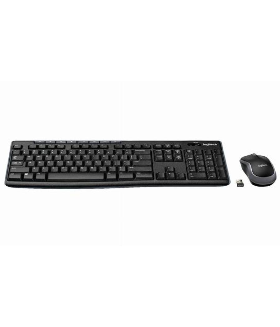 Logitech combo teclado + ratón desktop mk270 inalámbrico qwerty español negro