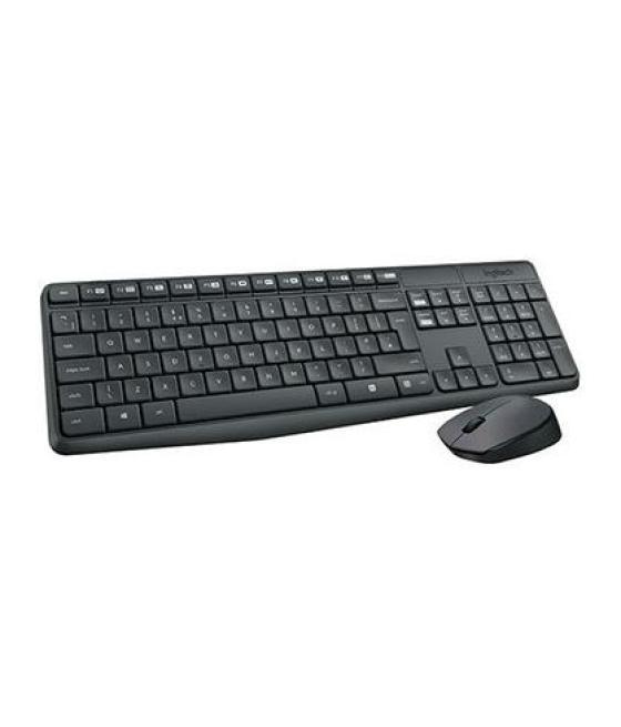 Logitech combo teclado   ratón mk235 inalámbrico 2.4ghz qwerty español negro