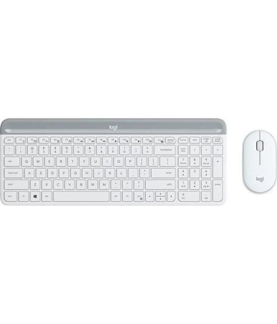 Logitech combo teclado   ratón mk470 inalámbrico blanco