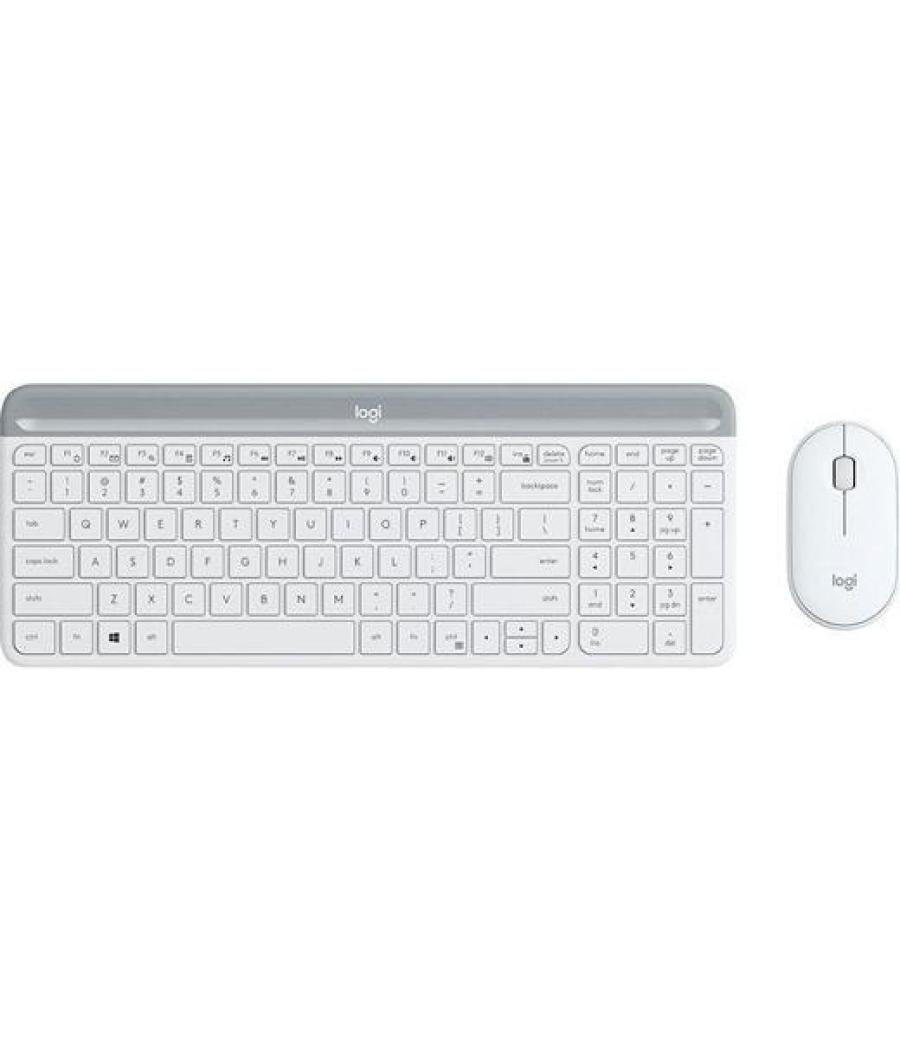 Logitech combo teclado + ratón mk470 inalámbrico blanco