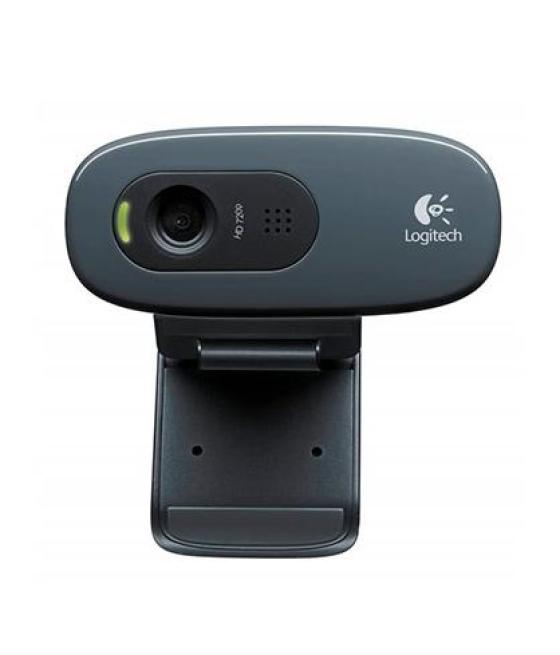 Logitech webcam c270 hd con micrófono 3mp negro
