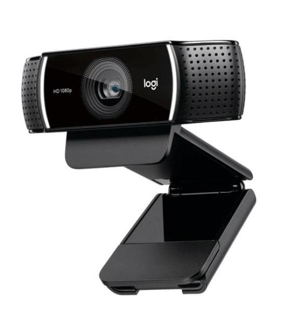 Logitech webcam hd pro stream c922 c/trípode micrófono integrado negro