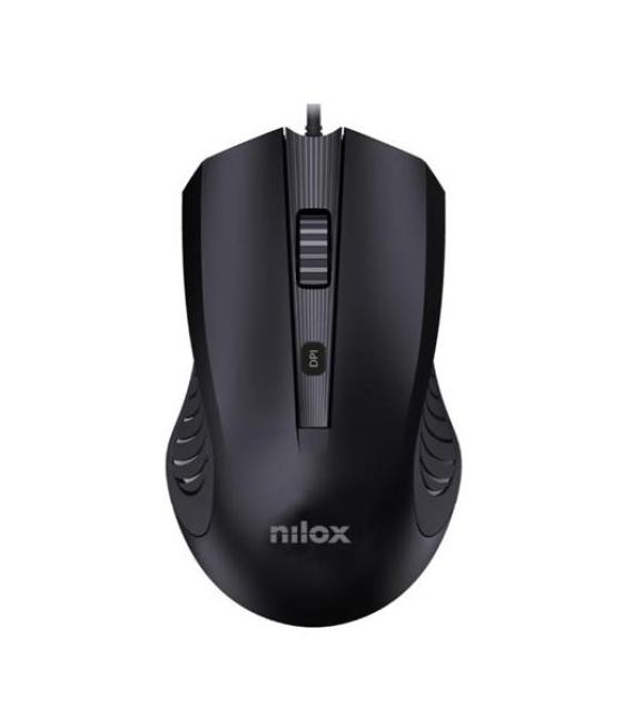Nilox ratón cable usb 2400dpi negro