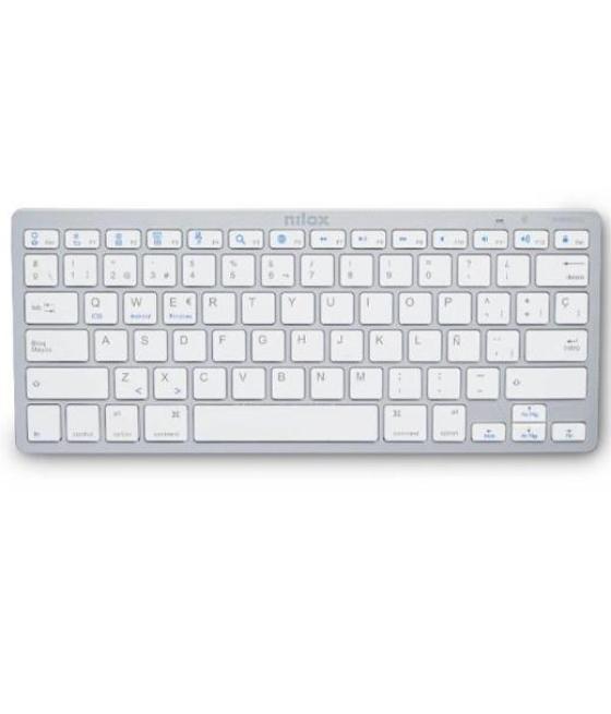 Nilox teclado bluetooth blanco
