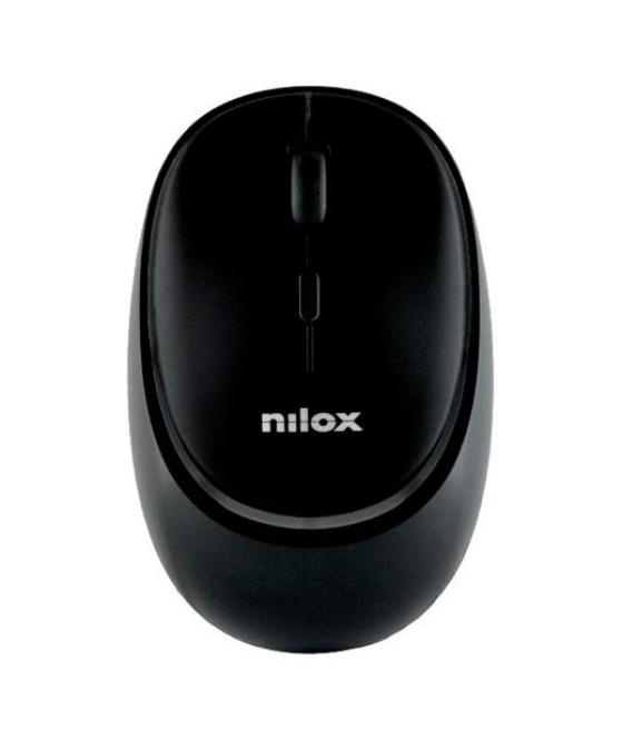 Nilox ratón inalámbrico 1600ppp 4 botones recargable negro
