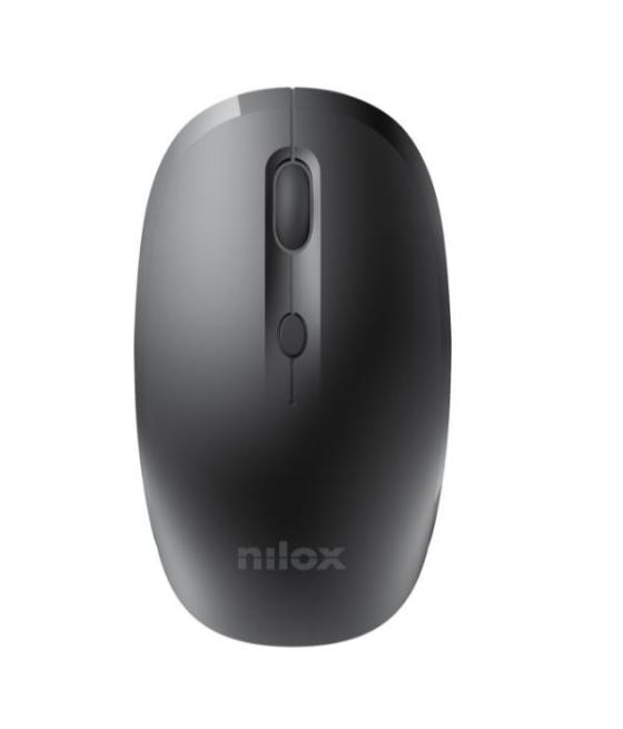 Nilox ratón inalámbrico 3200ppp 4 botones recargable negro