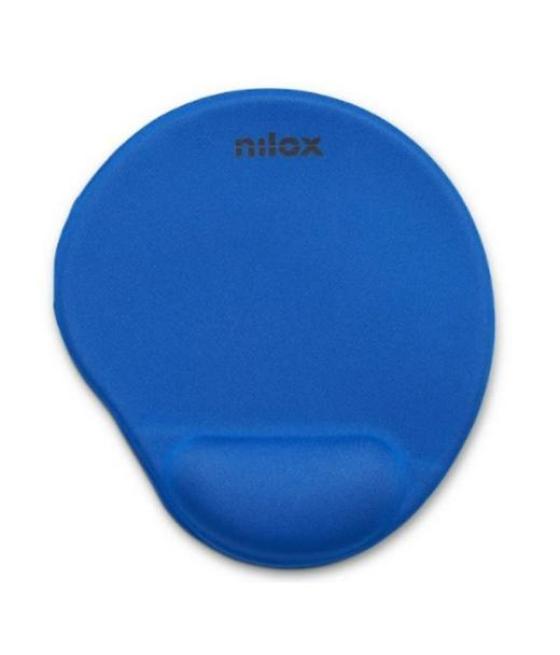 Nilox alfombrilla ergonomica para raton azul
