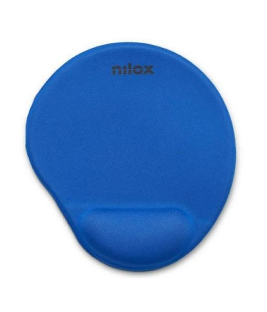 Nilox alfombrilla ergonomica para raton azul