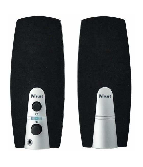 Trust altavoces mila 2.0 5w rms 10w max autoalimentado usb conexion frontal negro