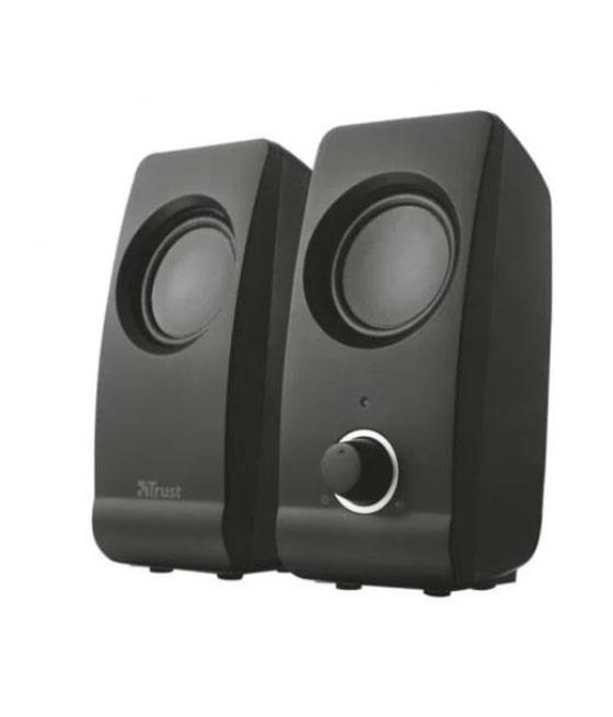 Trust altavoces 2.0 remo speaker set 8w rms alimentados por usb control volumen negro