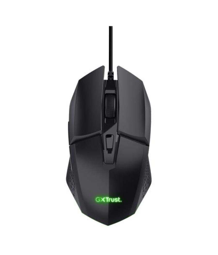 Trust ratón gaming gxt 109 felox cable usb 6400dpi 6 botones iluminación led negro