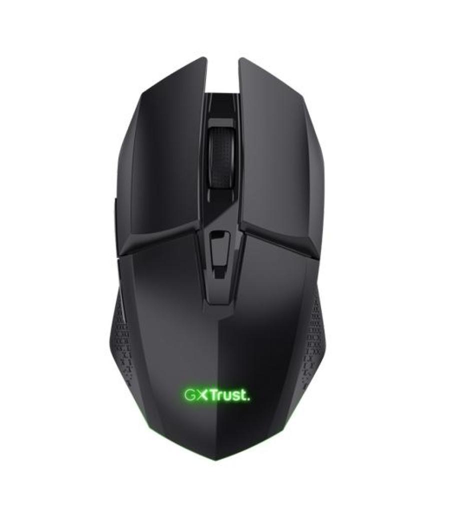 Trust ratón gaming gxt 110 felox inalámbrico 800/1600/3200/4800 dpi 6 botones iluminación led recargable negro