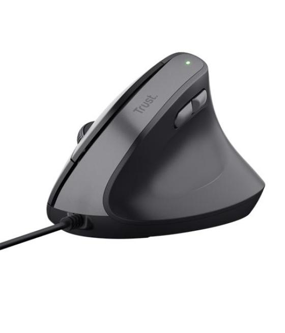 Trust ratón ergonómico vertical bayo ii con cable 800/2400dpi negro