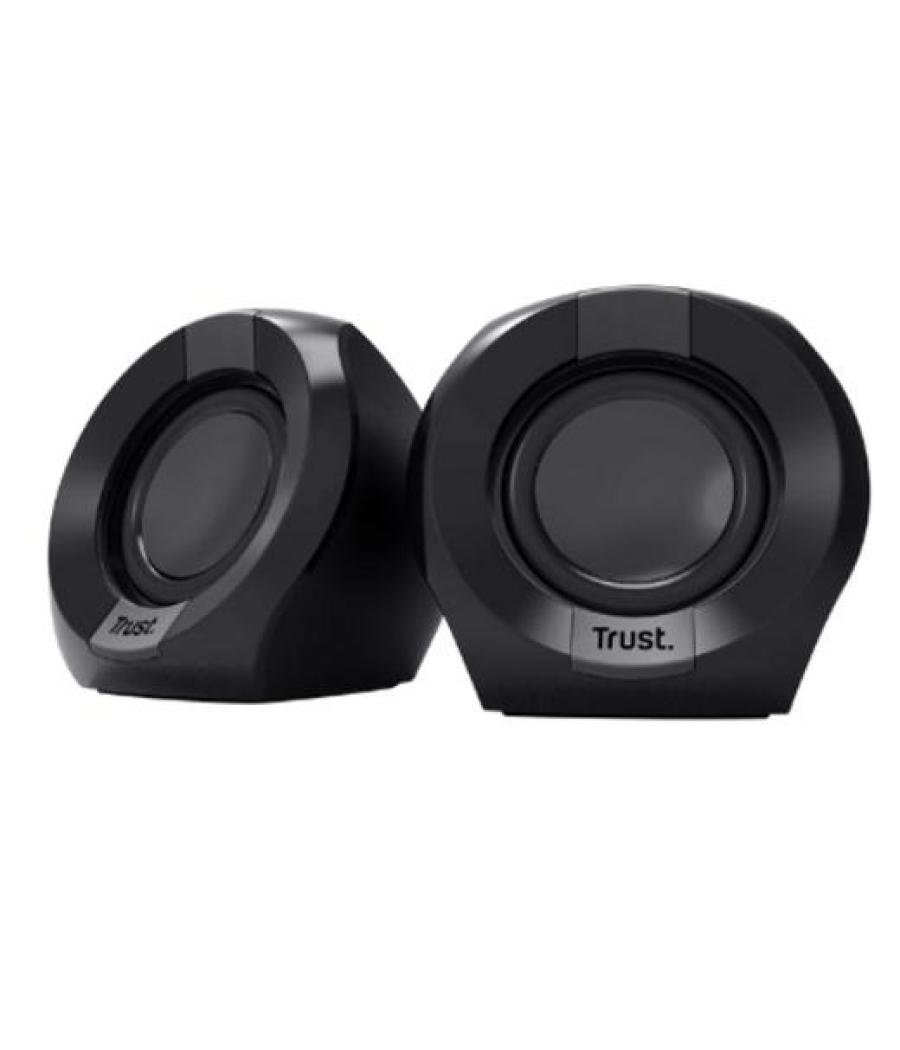 Trust altavoces 2.0 polo 8w rms alimentados por usb control volumen negro
