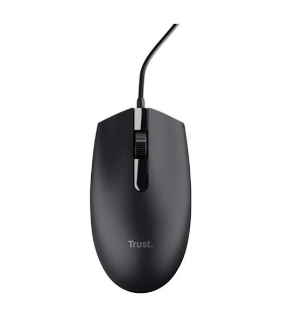Trust ratón tm-101 cable usb 1200dpi ambidiestro 3 botones negro