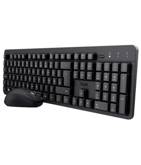Trust combo teclado   ratón tkm-360 inalámbrico 1000ppp silencioso negro