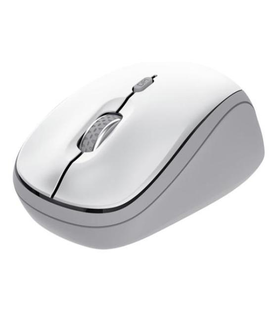 Trust ratón optico inalambrico y bluetooth yvi  1600 dpi blanco 3 dispositivos