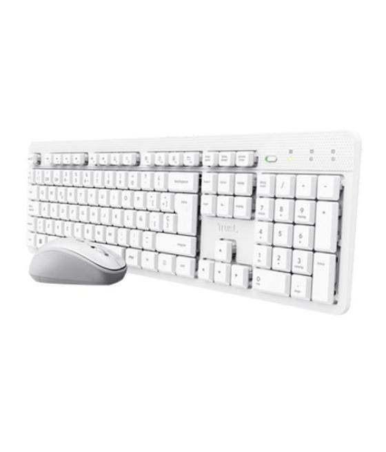 Trust combo teclado   ratón inalámbrico ody ii silencioso blanco