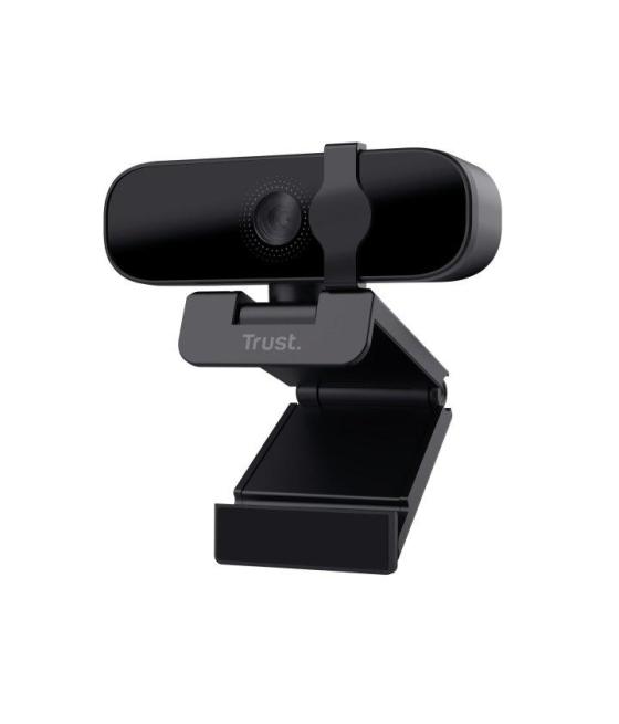 Trust webcam tanor full hd microfono negra